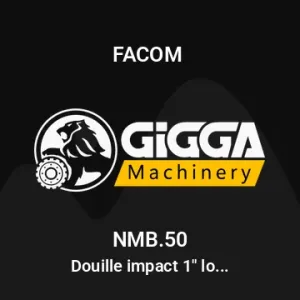 Douille impact 1" longue 6 pans parois fines 50mm Facom