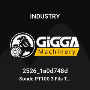 Sonde PT100 3 Fils Tête Alu Type B  Plongeur Ø6 Lg 150mm + Racc G5/8''